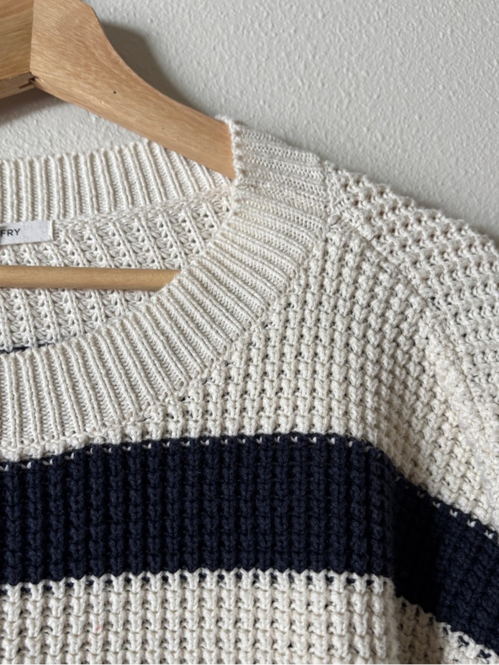 Emerson Fry Daily Sweater Navy French Stripe Organic Cotton Size Small - Picture 4 of 11